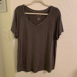 American Eagle Gray V-Neck